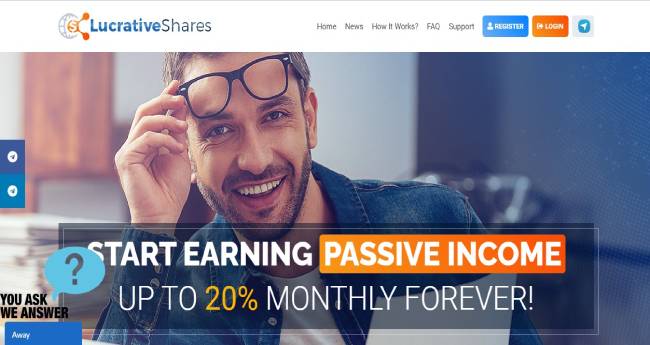 Lucrative-shares.com: обзор низкодоходного проекта, прибыль до 20% в месяц, рефбек 5%
