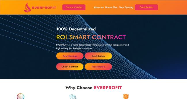 Everprofit.io: обзор среднедоходного хайп проекта, прибыль 1% в день, страховка 100$, рефбек 11%